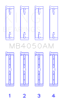 King Engine Bearings Mitsubishi 6G74 (Size +0.75mm) Main Bearing Set