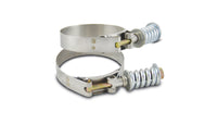 Vibrant SS T-Bolt Clamps Pack of 2 Size Range: 2.25in to 2.55in O.D. For use w/ 2.00in I.D. Coupling