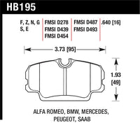 Hawk 84-4/91 BMW 325 (E30) HT-10 Front Race Pads (NOT FOR STREET USE)