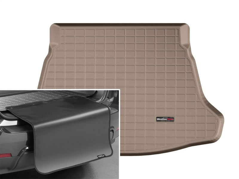 WeatherTech 2016+ Toyota Prius Cargo Liners w/ Bumper Protector - Tan (Fits w/ Tire Repair Kit)