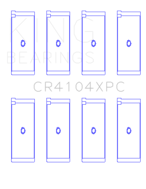 King Engine Bearings Audi/VW 83-03 1.6L/1.8L/2.0L (Size STDX) Performance Coated Rod Bearing Set