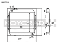 Koyo 68-72 Nissan Skyline L20 I6 MT (KGC10) Radiator (SK-C13 Required)