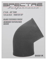 Spectre Tube Intake 3in od 60 Degree - Black
