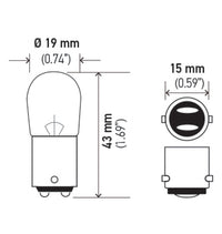 Hella Bulb 1004 12V 12/12W BA15d B6