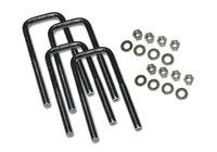 Superlift U-Bolt 4 Pack 9/16x2-1/2x8 - Square w/ Hardware