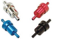 Russell Performance Chrome Street Fuel Filter (3in Length 1-1/8in diameter 5/16in inlet/outlet)