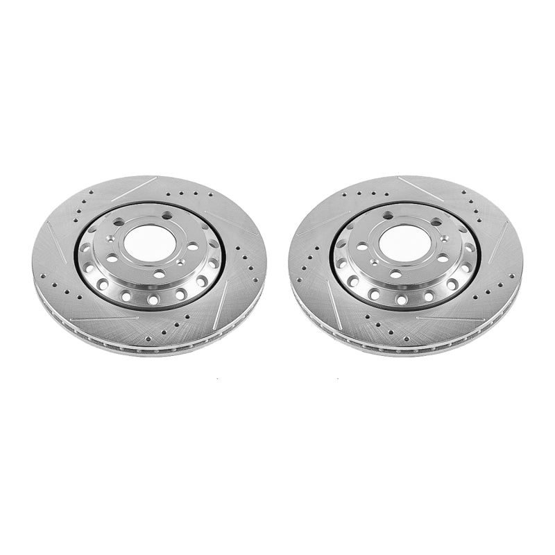 Power Stop 03-10 Audi A8 Quattro Rear Evolution Drilled & Slotted Rotors - Pair