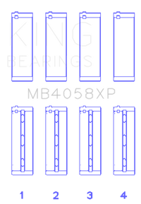 King Engine Bearings Nissan VQ35DE (Size +0.25) Performance Main Bearing Set