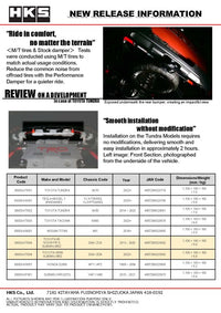 HKS Performance Damper for 86 / GR86 / BRZ