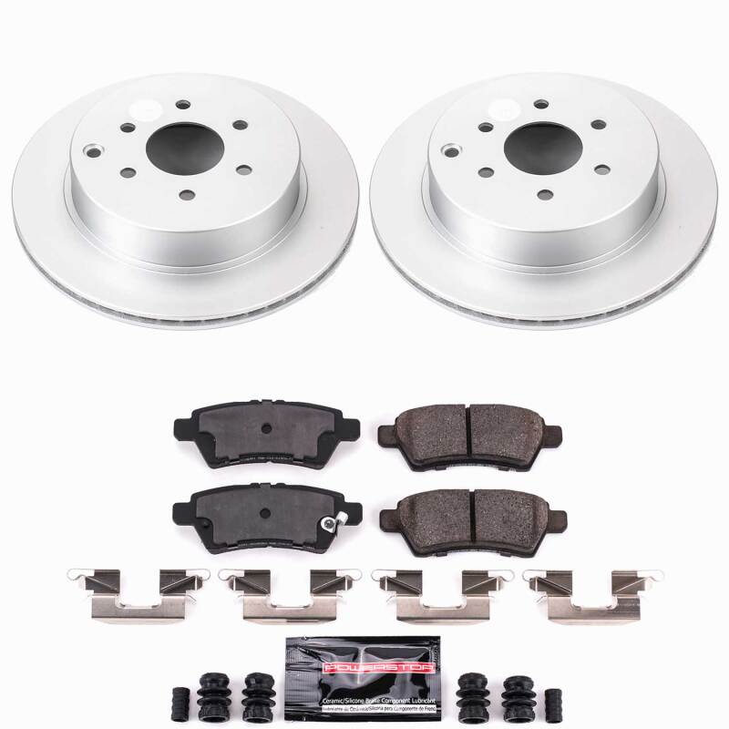Power Stop 05-12 Nissan Pathfinder Rear Z23 Coated Brake Kit