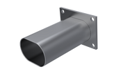 QTP 3in Weld-On QTEC Low Profile Connection Oval Tube Kit