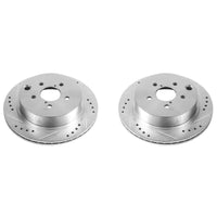 Power Stop 14-18 Subaru Forester Rear Evolution Drilled & Slotted Rotors - Pair