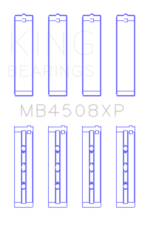 King Engine Bearings Honda J30 / J35 (Size +0.25mm) Tri Metal Main Bearing Set