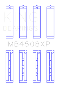 King Engine Bearings Honda J30 / J35 (Size +0.25mm) Tri Metal Main Bearing Set