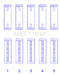 King Engine Bearings Nissan VK45DD/DE 4.5L (Size STD) Performance Main Bearing Set