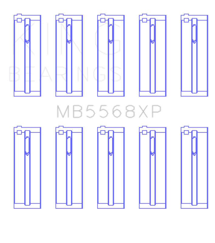 King Engine Bearings Honda D-Series F23A/F23Z 16V (Size .026) Crankshaft Main Bearings (Set of 5)