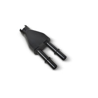 Russell Adapter Y-Block 3/8in Sae Quick Disconnect Female To 2X 3/8in Sae Qd Male Blk Anodized