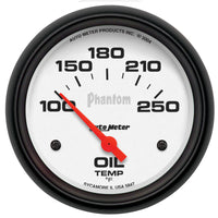 AutoMeter Gauge Oil Temp 2-5/8in. 100-250 Deg. F Electric Phantom