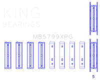 King Engine Bearings Subaru FA20 / Toyota 4U-GSE (Size .005) Main Bearing Set