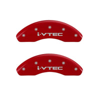 MGP Front set 2 Caliper Covers Engraved Front i-Vtec Red finish silver ch