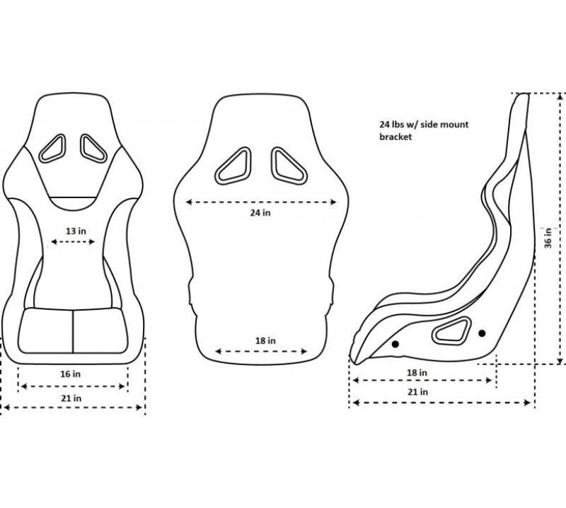 NRG FRP Bucket Seat ULTRA Edition W/ Grey Pearlized Back / Orange Microfiber Material - Large