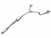 AWE Tuning 2021+ GMC Tahoe/Yukon 5.3L 0FG Split Rear Exit Catback Exhaust - Quad Chrome Silver Tips