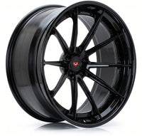 Vossen VPS-1 3pc 23x11/5x114/67/OEM Nut-Gloss Black Cntr/Gloss Black Lip Wheel-(Purosangue-Front)