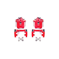 Power Stop 00-06 Audi TT Quattro (w/Non Vented Rotors Only) Rear Red Calipers w/Brackets - Pair