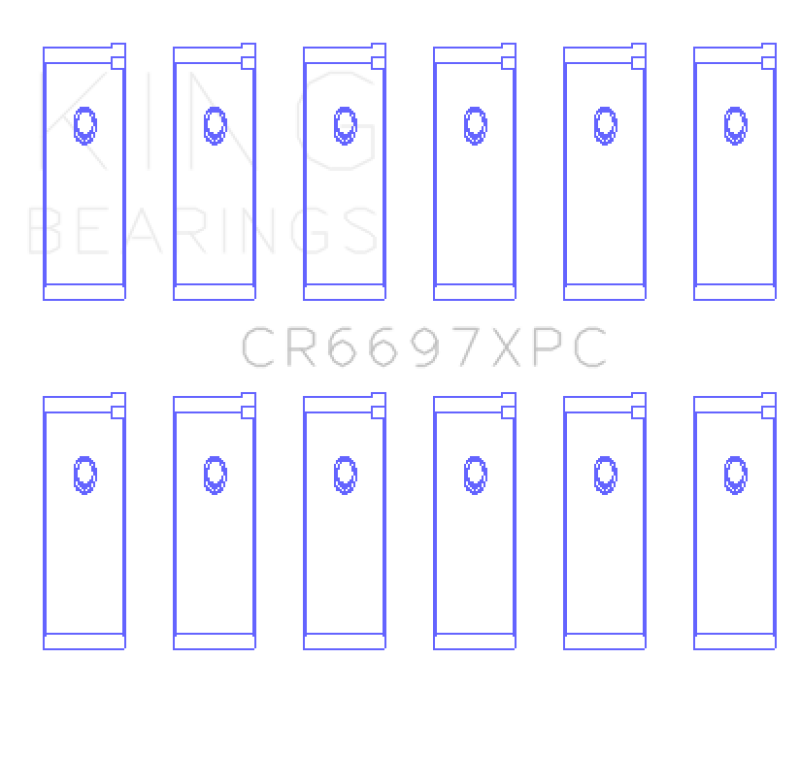 King Engine Bearings Nissan RB25/RB26 (Size 0.25) Coated Performance Rod Bearing Set