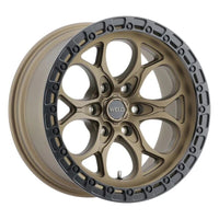 Weld W106 Ledge 6 17x9 / 6x139.7 BP / -12 Offset / 4.5 BS / 106.1 Bore Satin Bronze/Satin Black Ring