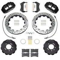 Wilwood 95-98 Nissan Skyline Superlite 6R Front BBK w/ 12.88in D/S Rotors & Flexlines - Black