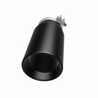 MagnaFlow Tip Stainless Black Coated Single Double Round Single Outlet 5in Dia 4in Inlet 13in L