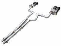 AWE 2024 Ford Mustang Dark Horse S650 RWD SwitchPath Cat-Back Exhaust w/ Quad Diamond Black Tips
