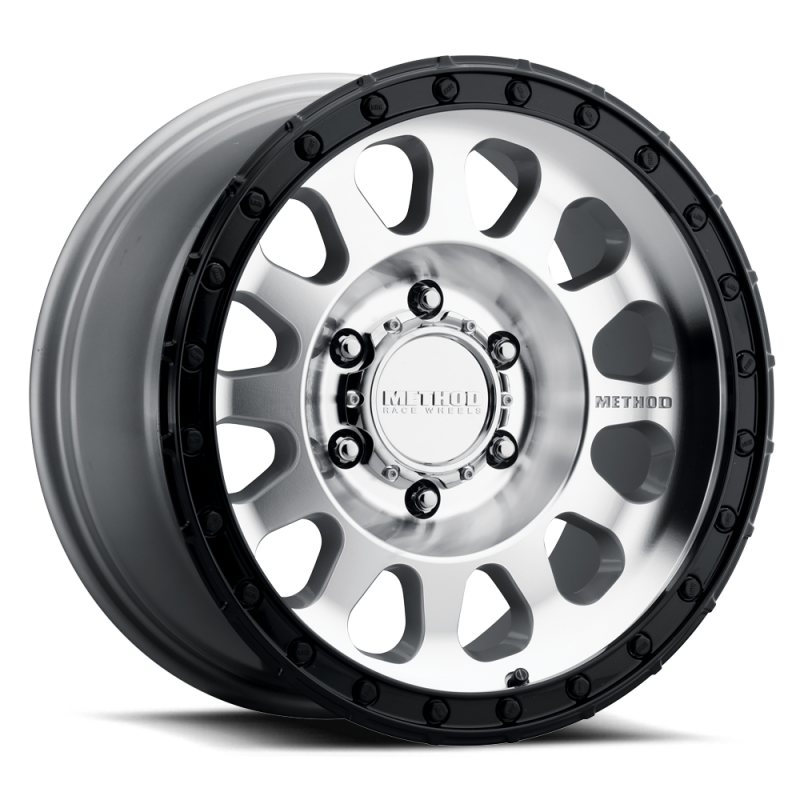Method MR315 18x9 +18mm Offset 6x5.5 106.25mm CB Machined Wheel - Gloss Black Lip