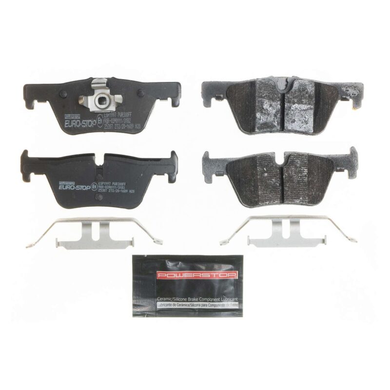 Power Stop 17-19 BMW 430i xDrive Gran Coupe Euro-Stop ECE-R90 Rear Brake Pads