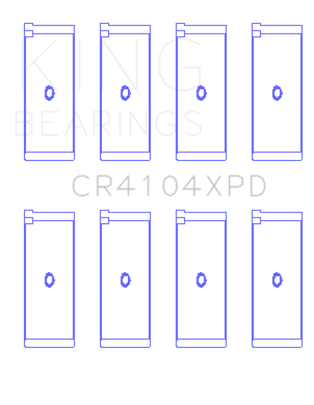 King Engine Bearings Audi ABB/ ABM/ ADP/ PP/ RN (Size 0.26) Connecting Rod Bearing Set