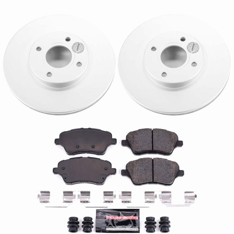 Power Stop 14-19 Ford Fiesta Front Z23 Coated Brake Kit