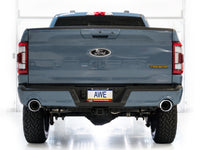AWE Tuning 2021+ Ford F150 Tremor w/ Bumper Cutouts 0FG Resonated Cat-Back w/ Chrome Silver Tips
