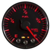Autometer Spek-Pro Gauge Fuel Level 2 1/16in 0-270 Programmable Blk/Blk