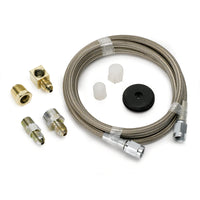 Autometer Braided Stainless Steel Line #3 Dia. 4ft Length -3AN and 1/8in NPTF Fittings