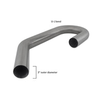 Mishimoto Universal 304SS Exhaust Tubing 3in. OD - U-J Bend