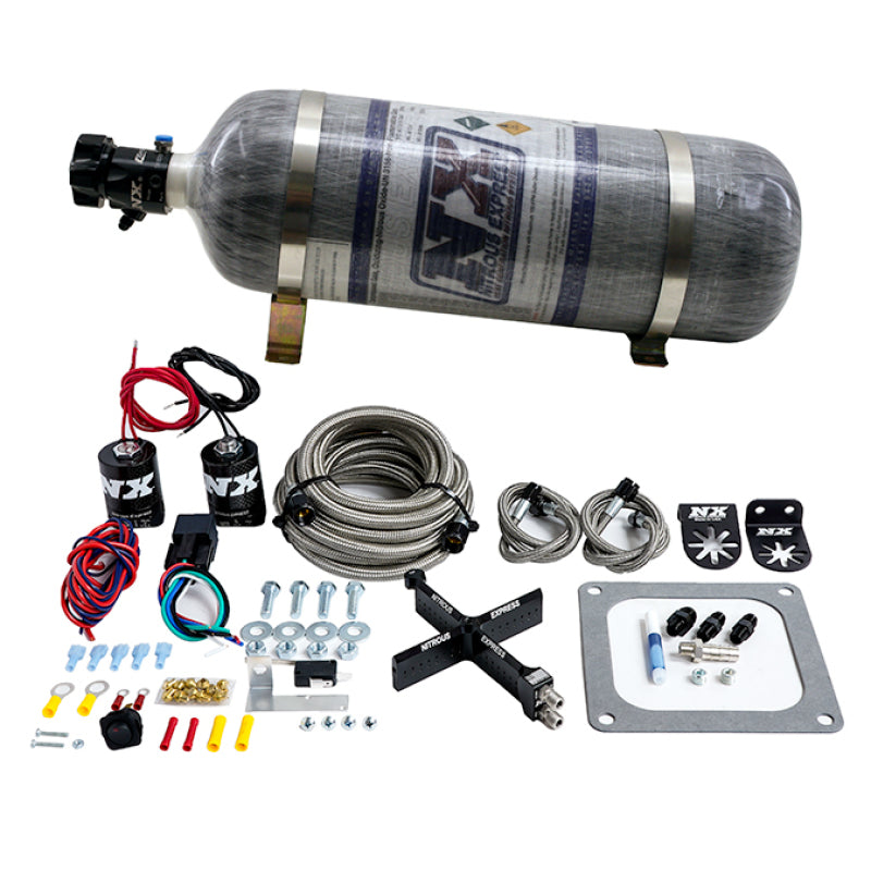 Nitrous Express 4500 Covert Crossbar Plate System Stage 6 50-300HP (12lb Bottle)