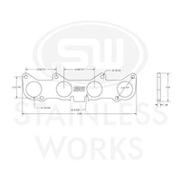 Stainless Works Ford 5.2L/5.0L Coyote Round Port Shaped Header 304SS Exhaust Flanges 2in Primaries
