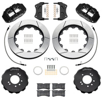 Wilwood 99-02 Nissan Skyline Superlite 6R Front BBK w/ 14in Slotted Rotors & Flexlines - Black