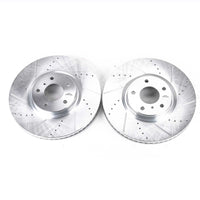 Power Stop 07-08 Infiniti G35 Front Evolution Drilled & Slotted Rotors - Pair