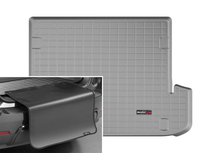 WeatherTech 2010+ Lexus GX (5dr Fits Dual Zone Climate) Cargo Liners w/ Bumper Protector - Grey