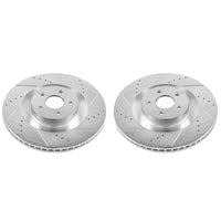 Power Stop 16-18 Ford Focus Front Evolution Drilled & Slotted Rotors - Pair