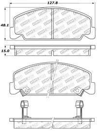 StopTech Performance 93-00 Honda Civic DX w/ Rr Drum Brakes Front Brake Pads