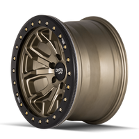 Dirty Life 9303 DT-1 17x9 / 6x139.7 BP / -12mm Offset / 106mm Hub Satin Gold Wheel - Beadlock