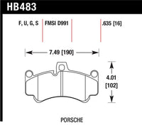 Hawk Porsche 911 Targa 4/Targa 4S/GT2/GT3/GT3 CUP/GT3 RSR/Turbo/Carrera GT Street Front Brake Pa
